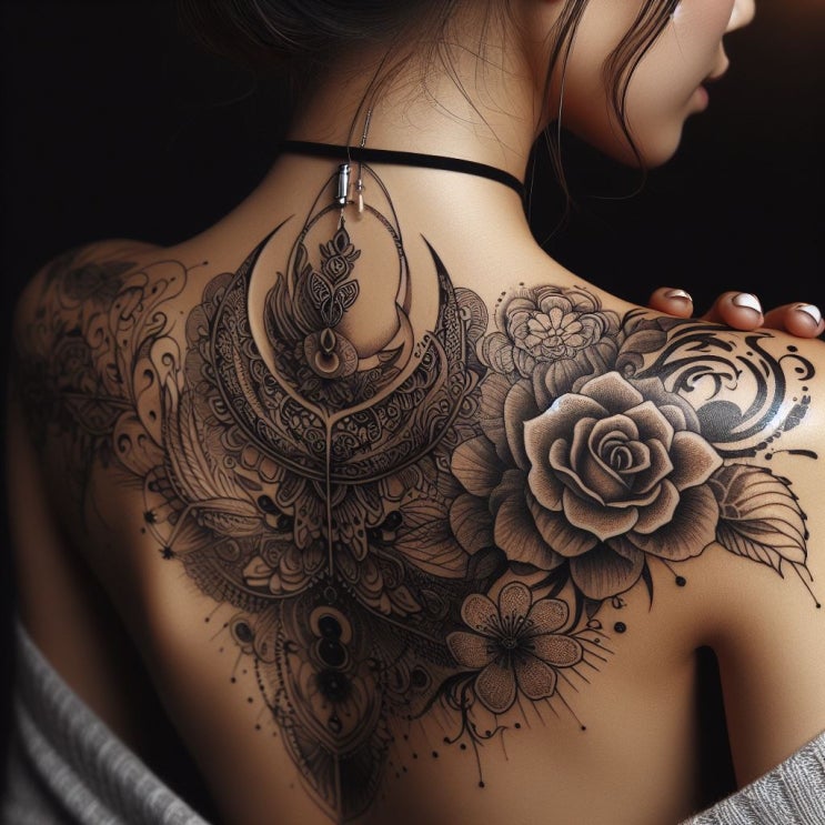  DALL-E(달리)를 이용한 이미지 생성사례 / Tattoo Design for Woman / 디지털콘텐츠큐레이터 황선웅