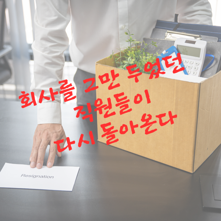  회사를 그만두었던 직원들이 다시 돌아온다