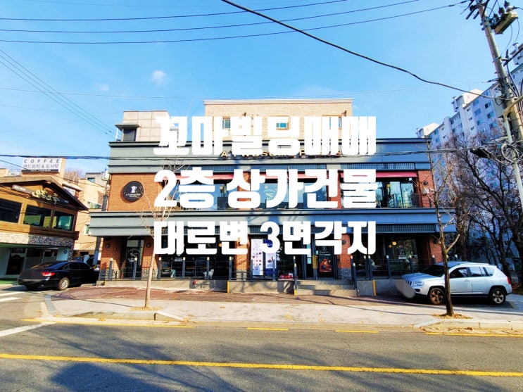  대전 전민동 대단지 아파트 앞 10억 초반 대로변 3면 각지, 2층 꼬마빌딩 매매