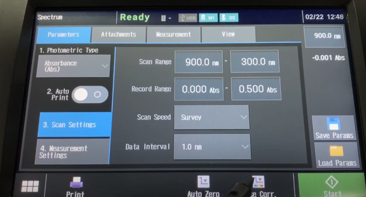  UV-1900i standalone operation / 시마즈 유브이 사용 매뉴얼 작동법 / Shimadzu 독립실행 / 스펙트럼 측정