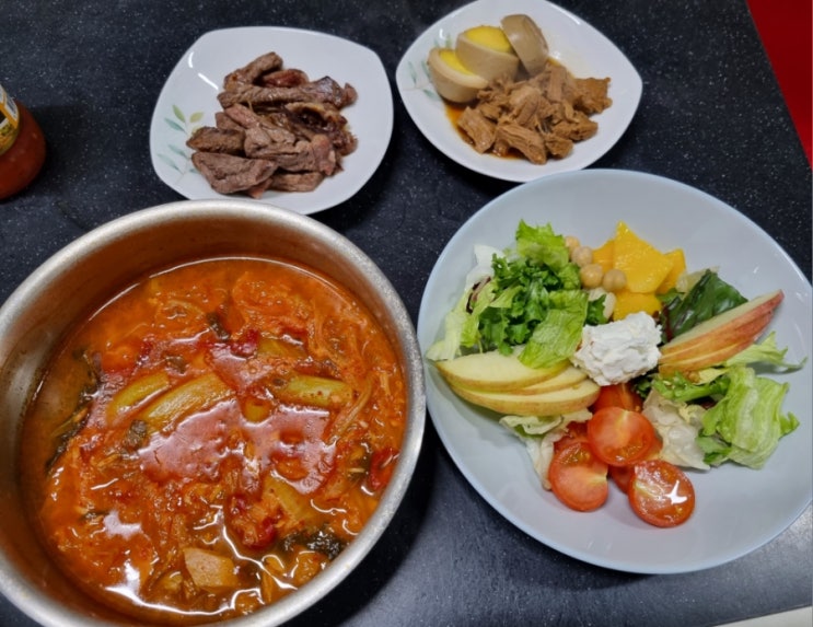  초간단 월남쌈 아침식단 코스트코 리코타과일샐러드
