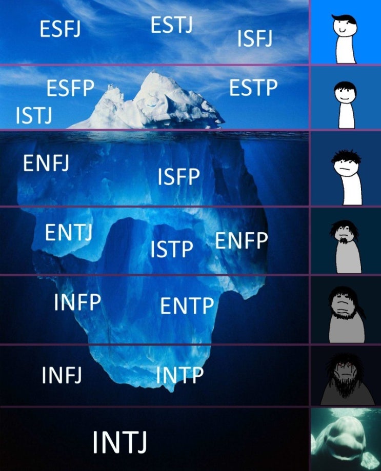  MBTI 텐션 계급도