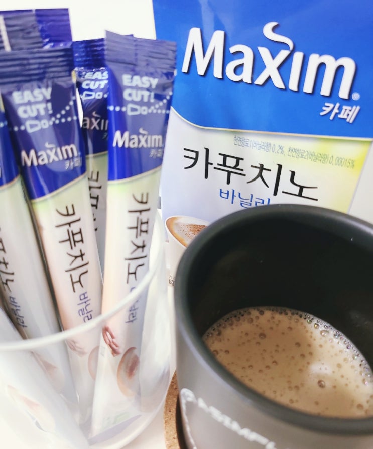  맥심 카페 카푸치노 바닐라 : 거품 커피