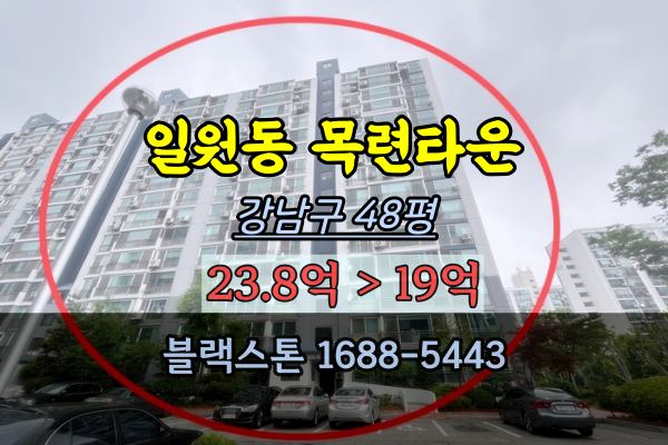 일원동 목련타운아파트 경매 강남구 48평형 재건축가치