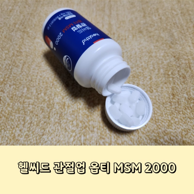 뼈건강 챙기기 헬씨드 관절업 옵티 MSM 2000 엠에스엠 효능 알아보기