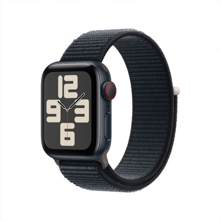  애플워치SE 2세대 40mm GPS+Cellular 미드나이트 알루미늄 케이스, 미드나이트 스포츠 루프 MRGE3KH/A