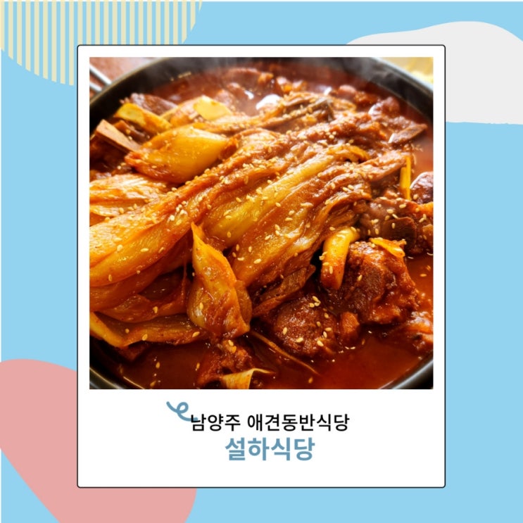 남양주 애견동반식당 설하식당 실내 강아지 가능 역시 매운김치찜