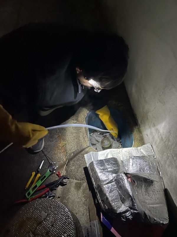  사당동 주택 얼은 수도관 해빙작업. 동파해결