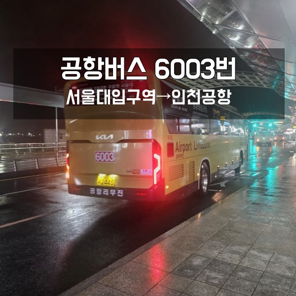 공항버스 6003번: 서울대입구역에서 인천공항