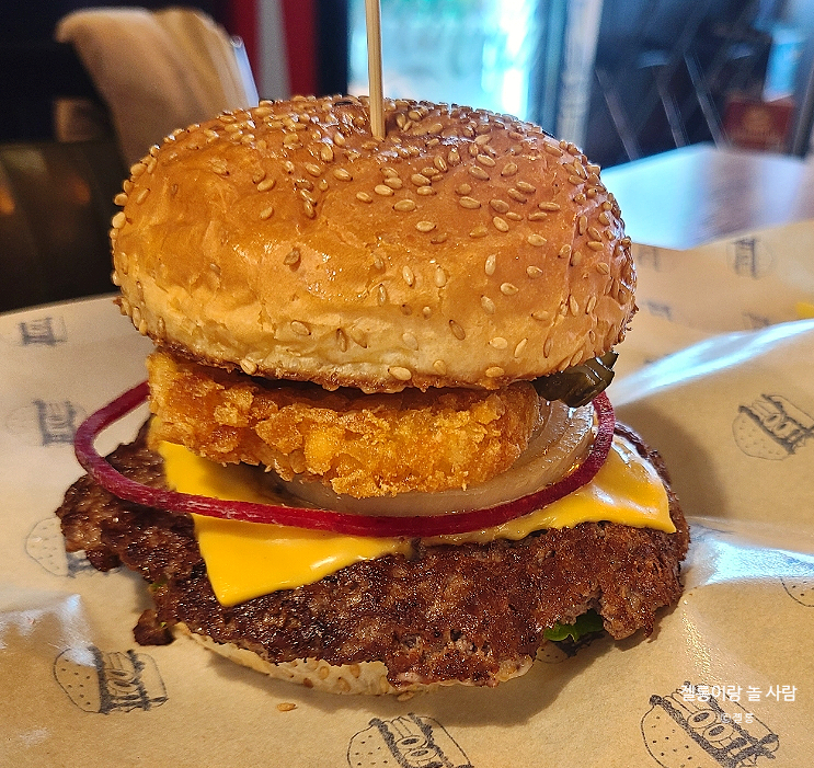  태안 파도리 수제버거 맛집 인생버거, 해시브라운버거, 더블치즈버거