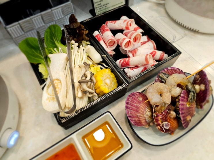  구미송정동맛집 샤백정 1인 샤브샤브&편백찜 혼밥 하기 좋은 곳