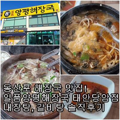 "몽산포 여행의 완벽한 마무리, 일품 양평 해장국 태안 당암점 방문 후기" 갈비탕 내장탕 솔직후기
