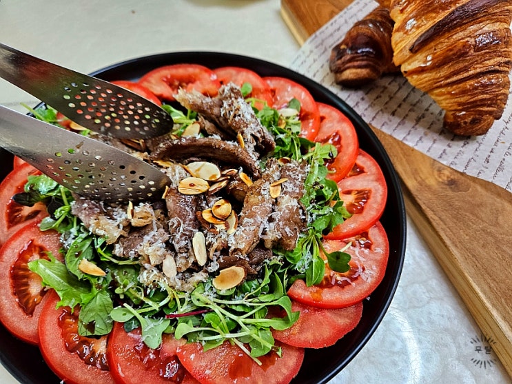  토마토 우삼겹 샐러드 크리스마스 홈파티 술안주 레시피
