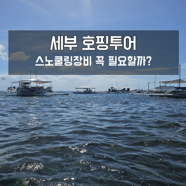  세부여행: 세부 스노클링 장비 챙겨가야할까?