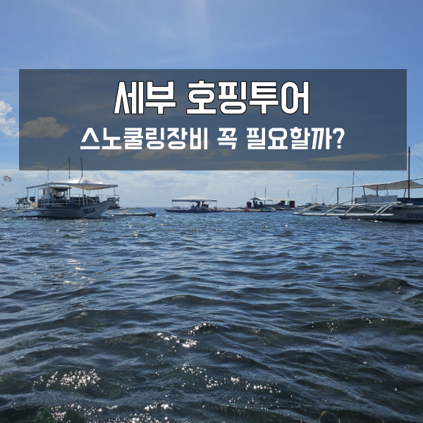 세부여행: 세부 스노클링 장비 챙겨가야할까?