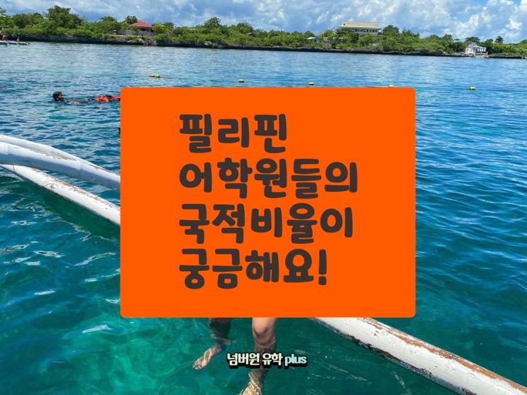  필리핀 어학원들의 국적비율이 궁금해요! [청주필리핀유학센터]