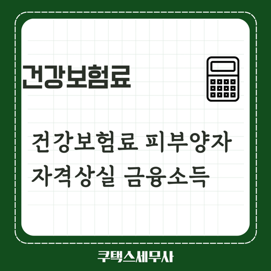  건강보험 피부양자 자격상실 금융소득