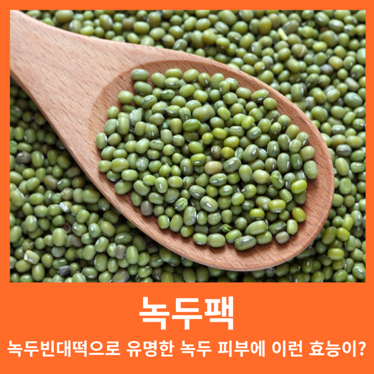  녹두 가루 모공 팩 효능, 제품 추천까지