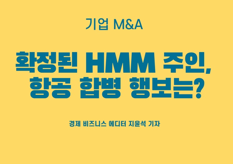  확정된 HMM 새 주인, 항공 합병 행보는?