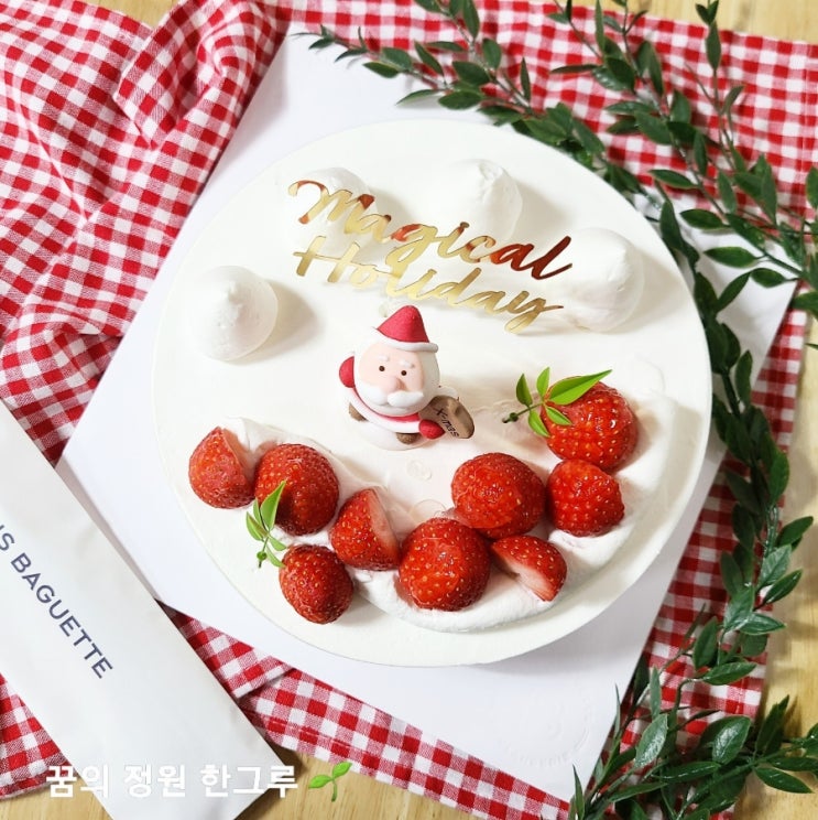  파리바게트 크리스마스 케이크 할인 딸기 생크림케이크 3호 사이즈 가격 맛 솔직후기