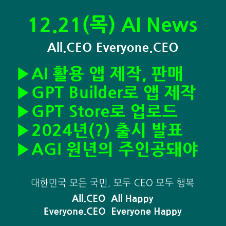  일자리 소멸 대책? AI기술에 대해 익숙해져야 살아남을 것, AI 활용 앱, GPT Builder, GPT Store, GPTs - 김승주 고려대 정보보호대학원 교수
