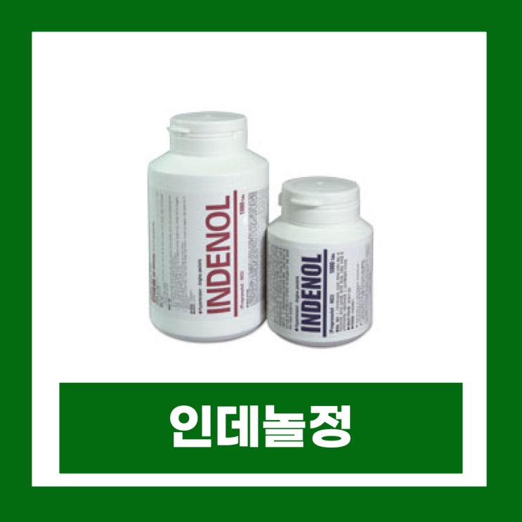  인데놀 처방 인데놀정 10mg 시간 성분 술 부작용 복용법