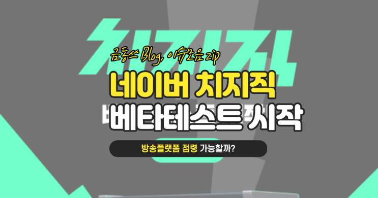  네이버 '치지직' 베타서비스 실시! '트위치' 국내서비스 종료..?