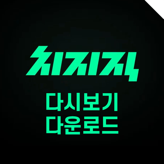 네이버 치지직 다시보기영상 다운로드 방법