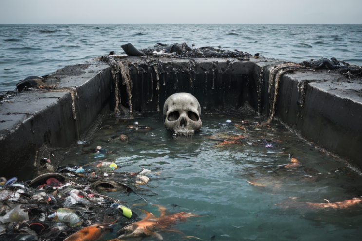 [Ai Greem] 환경 오염 092: 해양 오염 주제에 관련하여 ppt에 사용할 수 있는 AI 무료 이미지 및 일러스트