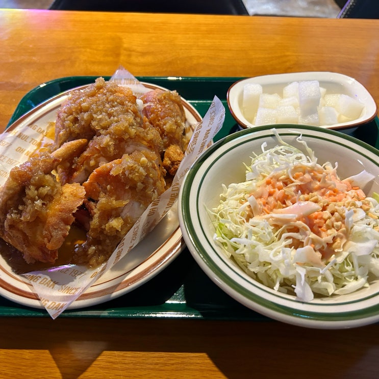  나주 혁신도시 오늘통닭 1977 마늘통닭 비빔골뱅이