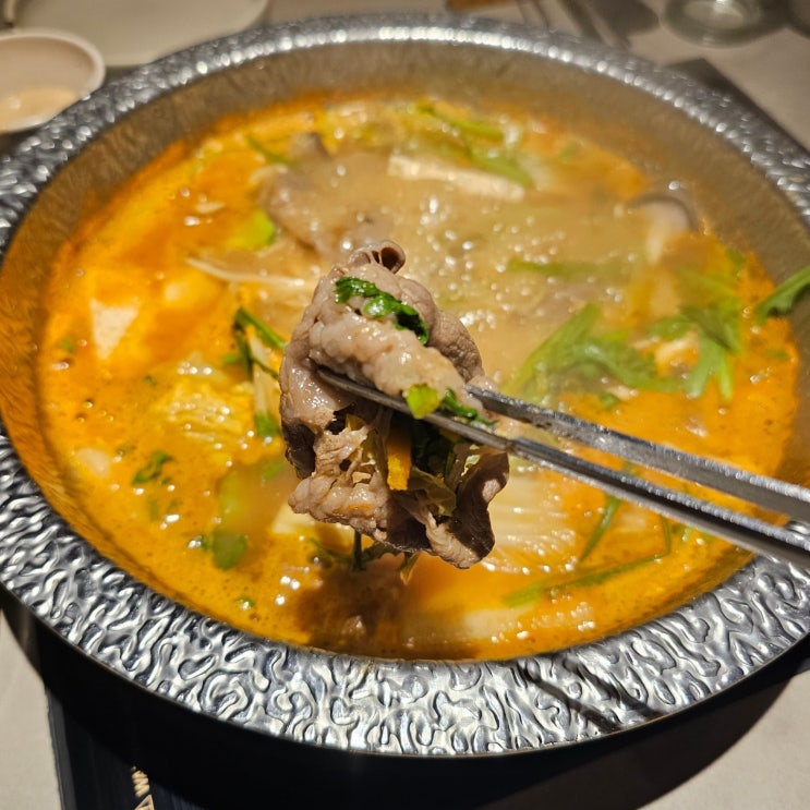  샤브인서울 용리단길 꽃게된장육수 샤브샤브 맛집
