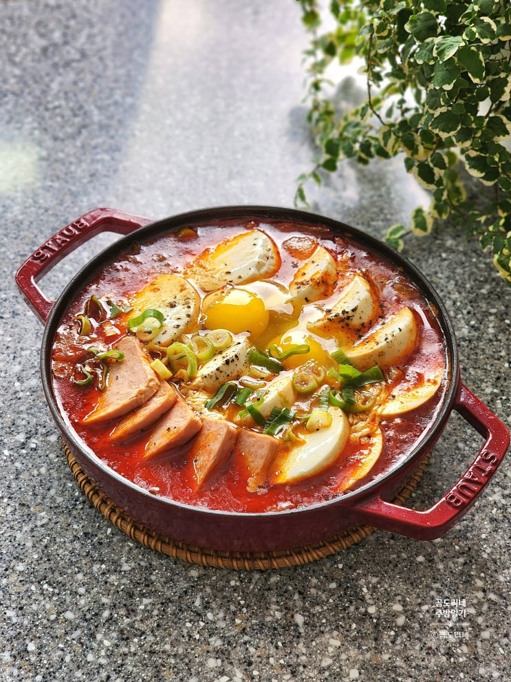  류수영 순두부찌개 끓이는법 양념재료 스팸순두부찌개 레시피