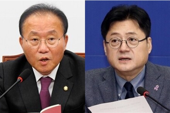 <b>윤재옥</b> “한동훈, 운동권 정치 물리칠 분” vs <b>홍익표</b> “尹에... 