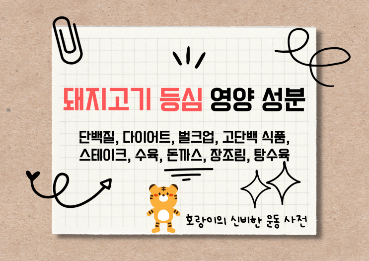  #8 돼지고기 등심 영양성분[단백질, 다이어트, 벌크업, 고단백 식품, 스테이크, 수육, 돈까스, 장조림, 탕수육]
