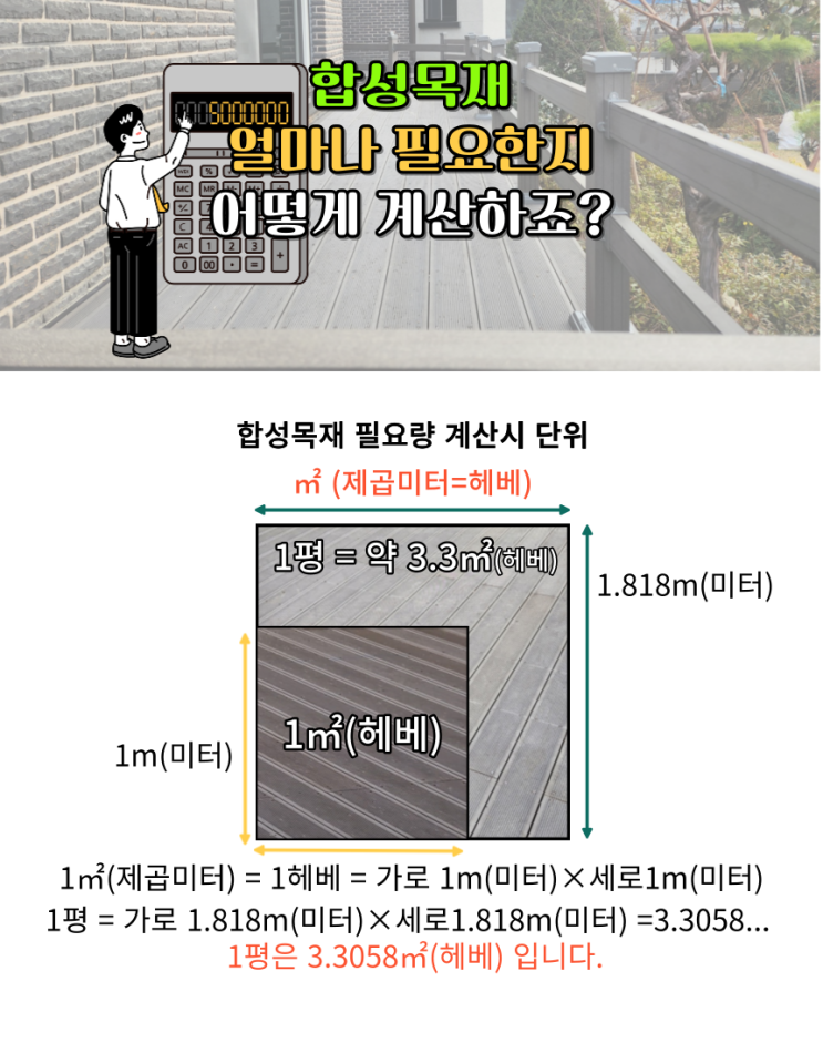  #합성목재 #소요량 계산