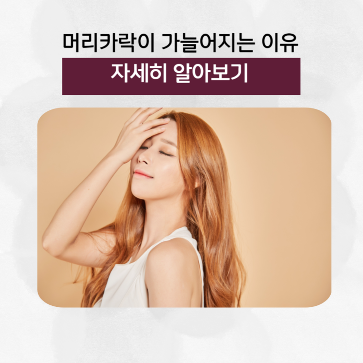  제주탈모병원 머리카락이 자꾸 가늘어지는 이유들