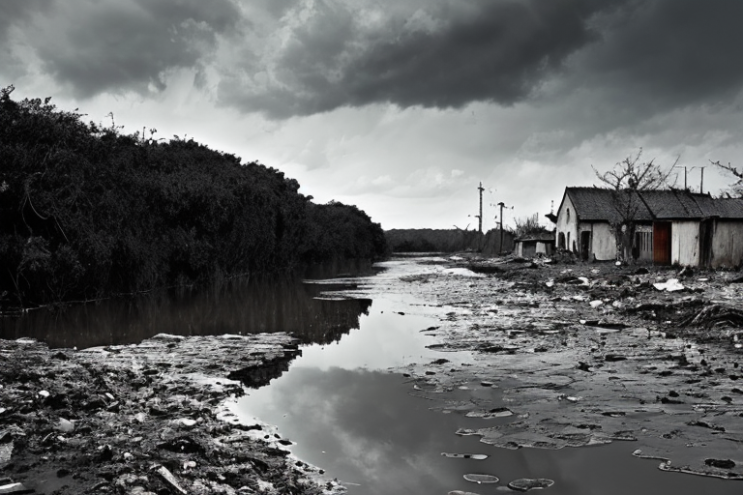 [Ai Greem] 환경 오염 116: 환경 오염 문제, 수질 오염 문제, 병든 강, 쓰레기 문제, 죽음의 강, 오염된 물, 상업적으로 사용 가능한 Ai 무료 이미지 및 썸네일