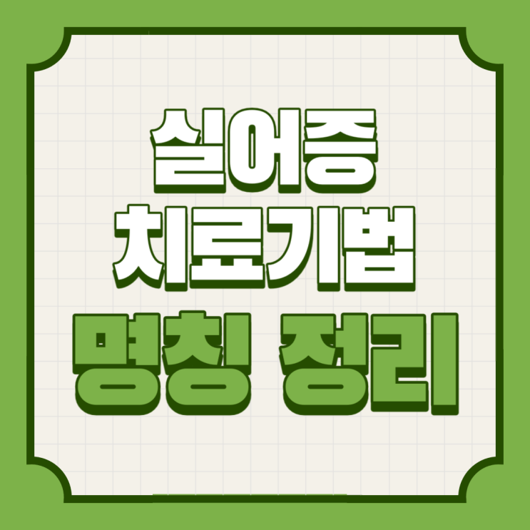  실어증 치료기법의 명칭: 의미자질분석중재(SFA), 통제유발치료(CIT), 시각동작치료(VAT), 실어증의사소통효과증진법(PACE), 멜로디억양치료법(MIT)