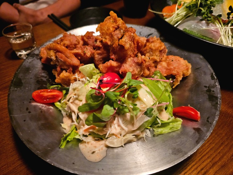수원역 술집 오노에 이자카야 모듬사시미, 치킨가라아게, 모듬꼬치, 얼큰오뎅탕 먹은 후기