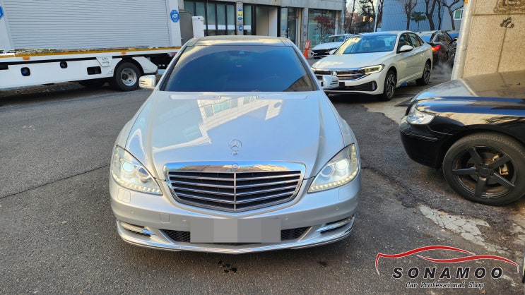  벤츠 W221 AUX 모드를 이용한 블루투스 리시버 장착