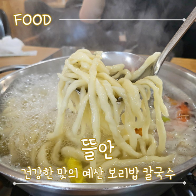  예산 간단하게 먹기 좋았던 열무보리밥 해물칼국수 세트 - "뜰안"