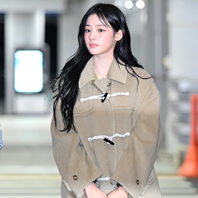 스튜디오톰보이 떡볶이 코트 추천 베이지 여성 더플코트 코디