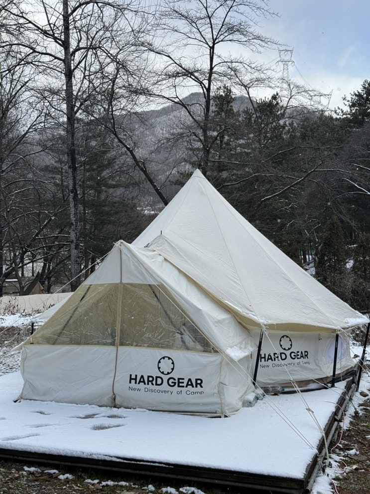  [장박로그 3주차] 우리가 없는 사이 고양이가 텐트를 침입했다 ...  (RC카구입/이두나정주행/닭갈비해먹기/폭설아닌폭설..)