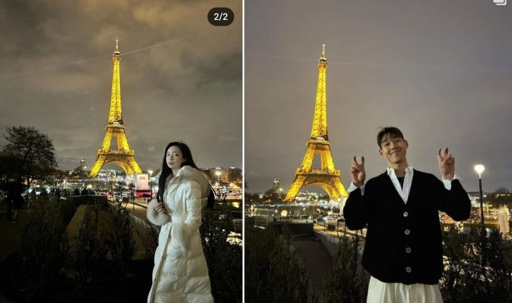 곽민선송민규, 에펠탑 데이트 즐겼나?...'핑크빛 소문' 곽민선송민규, 에펠탑 데이트 즐겼나?...'핑크빛 소문'