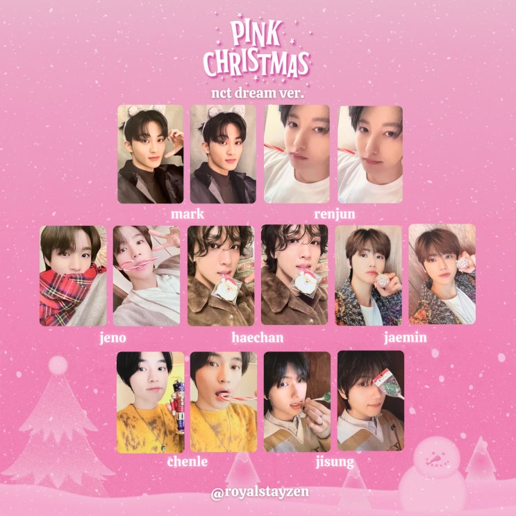 핑크 크리스마스 포카리스트 엔시티 드림 NCT DREAM 2023 Pink Christmas