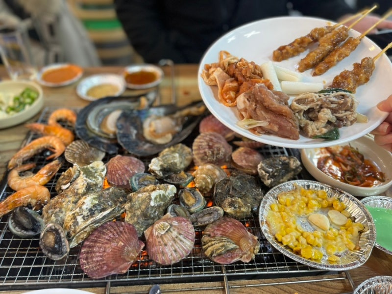 대천해수욕장조개구이 가성비 무한리필 바운스조개구이