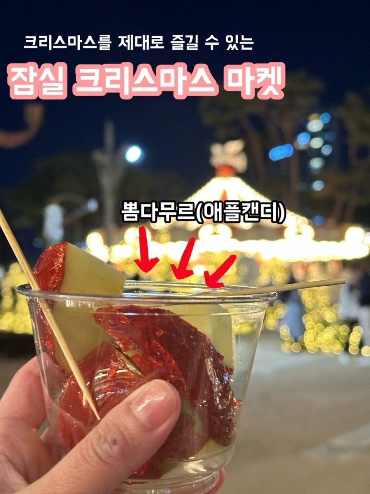  잠실 크리스마스 마켓_프랑스식 사과 탕후루 먹으러 간 핫플