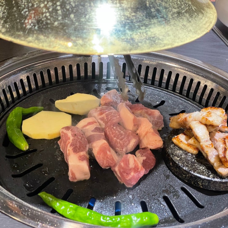  용인 역북 맛집 고기원칙에서 숙성 삼겹살 먹고 조개탕까지