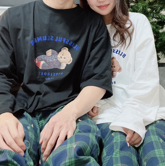  커플잠옷 데일리 커플 파자마 잠옷 내돈내산 추천 - 멜로멜로