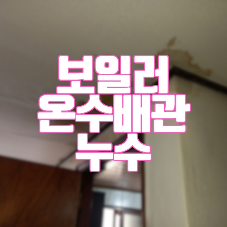  화성시 안녕동 누수탐지 보일러 온수 배관 누수ㅣ멈추지 않고 떨어지는 물